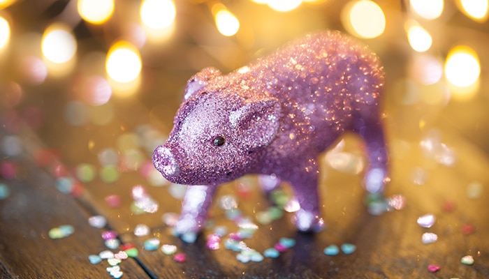 A piglet as a talisman