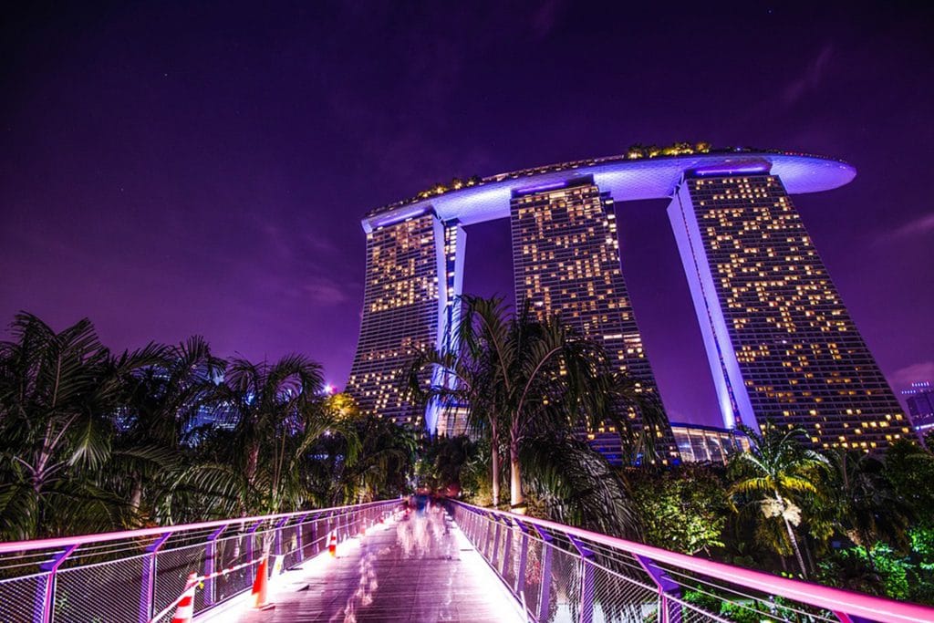 The luxurious Marina Bay Sands in Singapore even has a beautiful swimming pool