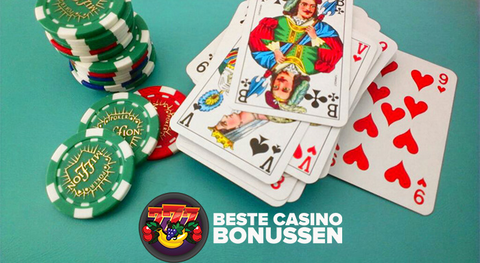 Playing cards in the casino