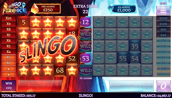 Slingo Fire & Ice has 2 cards