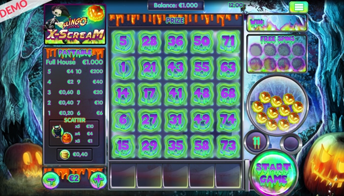Slingo X-Scream is a fun Slingo variant
