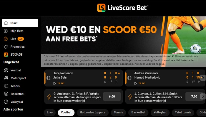 Livescore Bet Sportsbook
