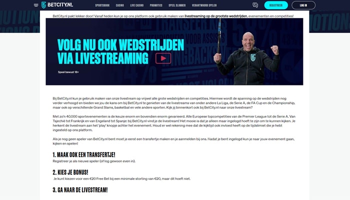 Livestream at BetCity