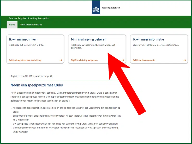 Manage CRUKS enrollment