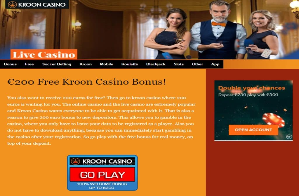 There are several bonuses to activate at Kroon Casino, including an excellent welcome bonus