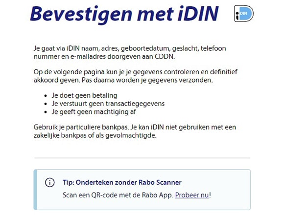 IDIN and IBAN check