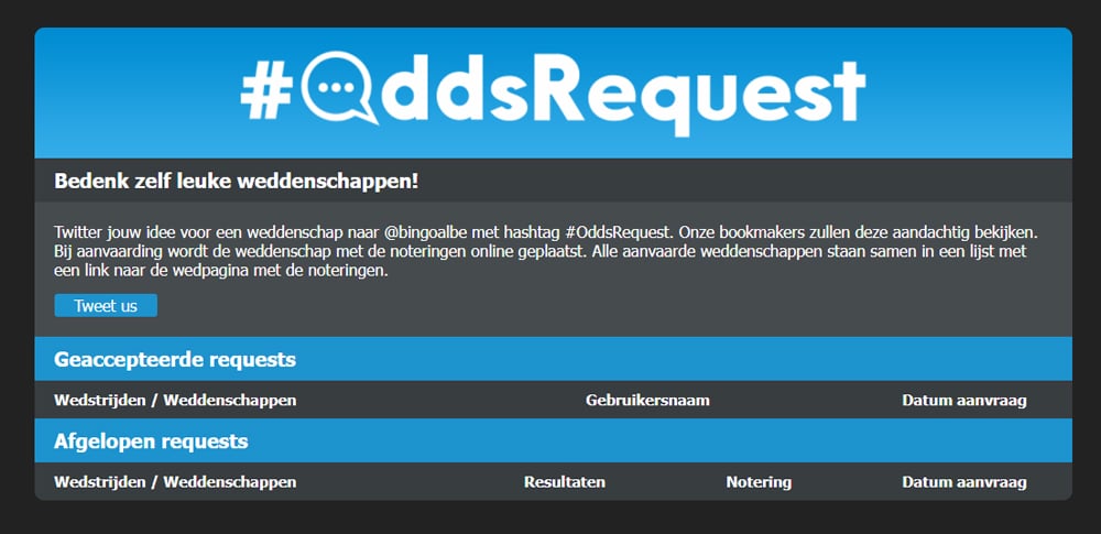 Oddsrequest Bingoal