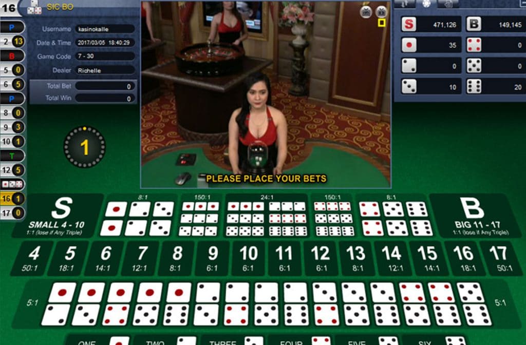 Sic Bo is a favorite table game among Asians