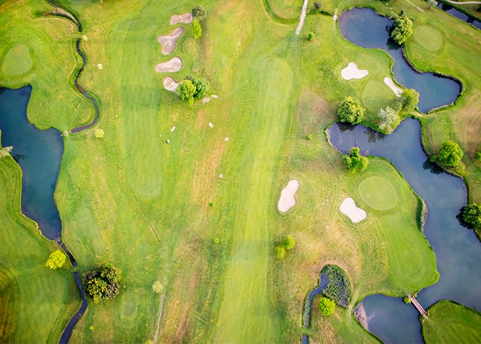 Golf courses are beautifully landscaped