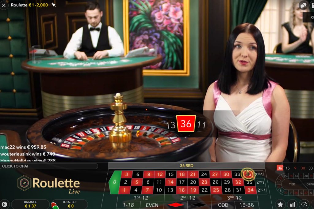Roulette in the live casino
