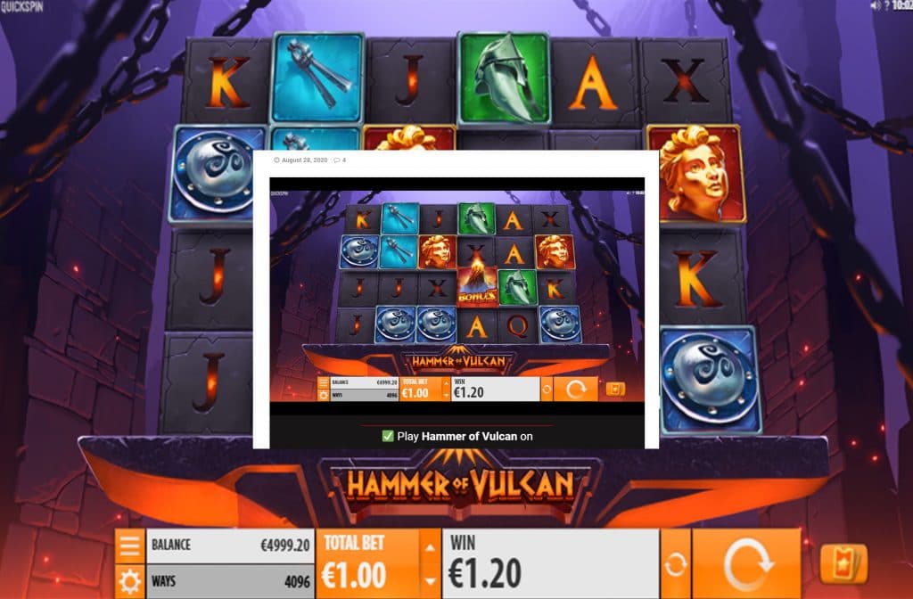 This slot machine was developed by game provider Quickspin