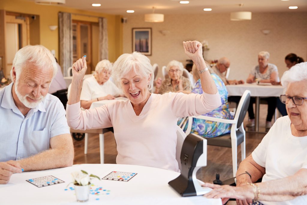 Older people often play Bingo
