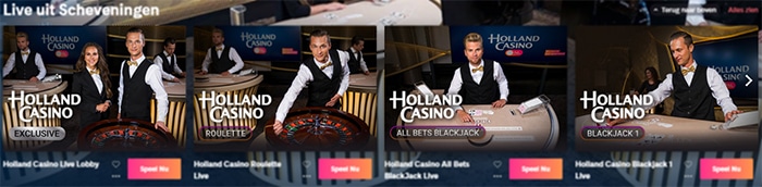 Exclusieve live spellen Holland Casino Online