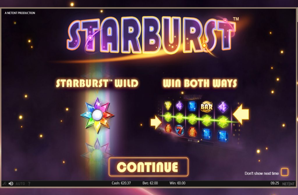 Starburst home screen