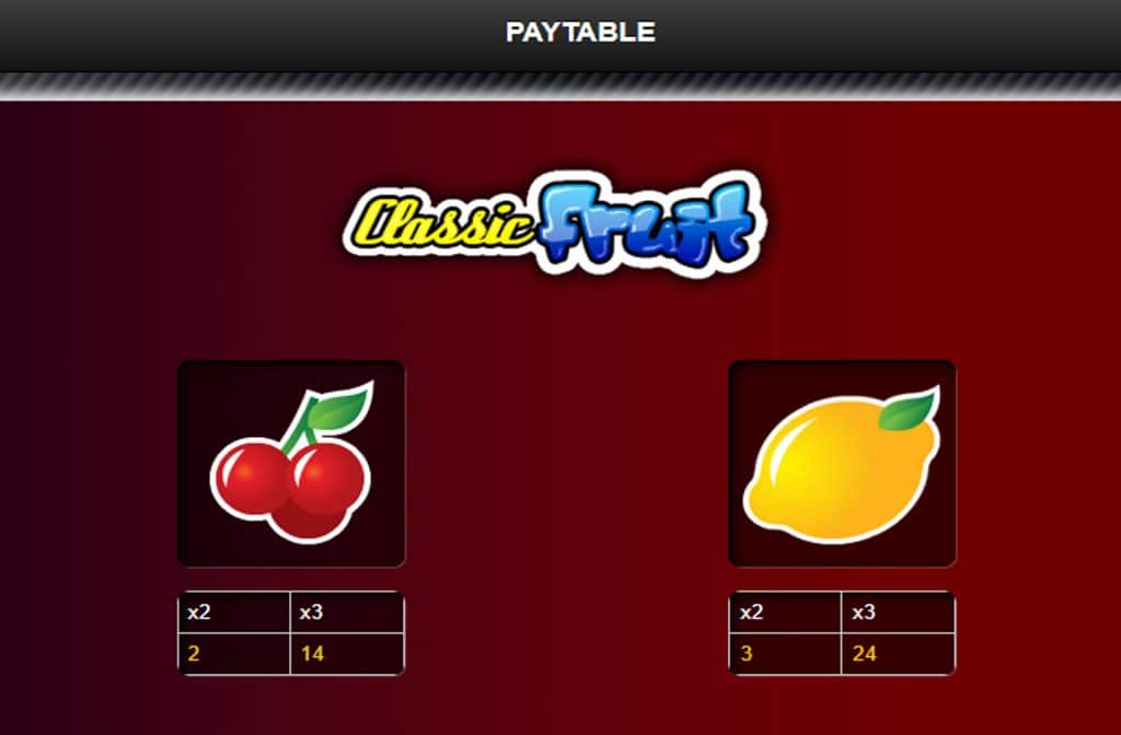 Feel free to take a look at the prize table to see what the corresponding symbols are worth