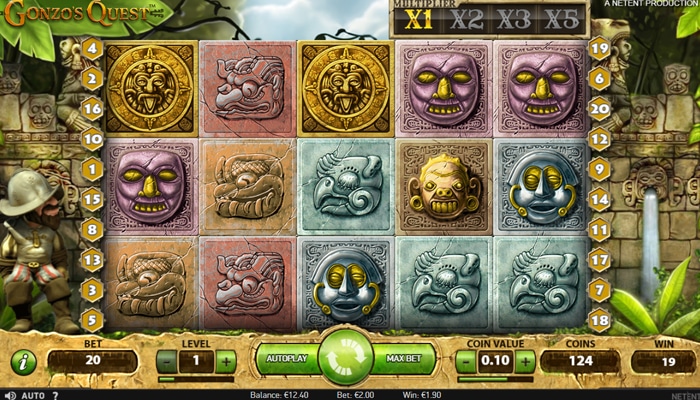 Gonzo's Quest uses the Avelanche mechanism