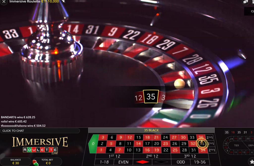 Immersive Roulette ®Evolution Gaming