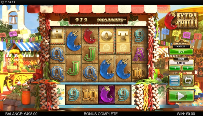 Extra Chilli is one of the first slots with the Megaways mechanism
