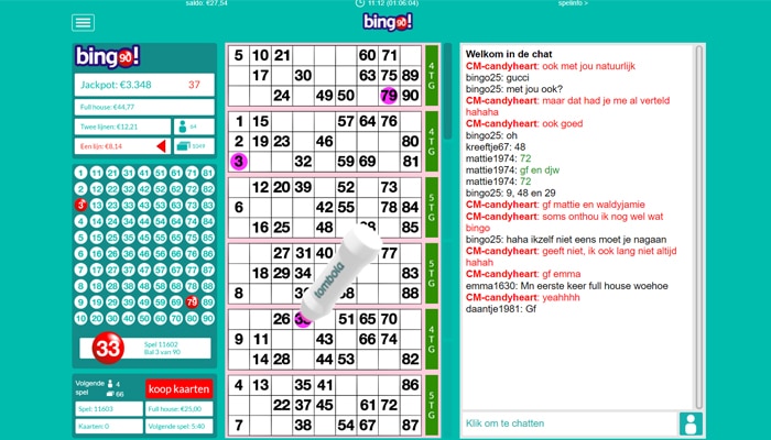 Bingo at Tombola is fun