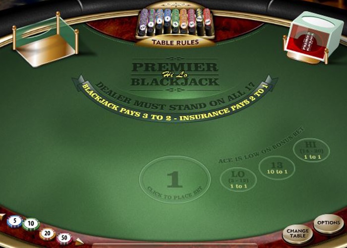 Various Sidebets at Blackjack HiLo