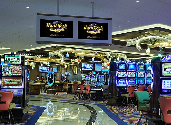The casino of the Hard Rock Hotel in Atlantic City