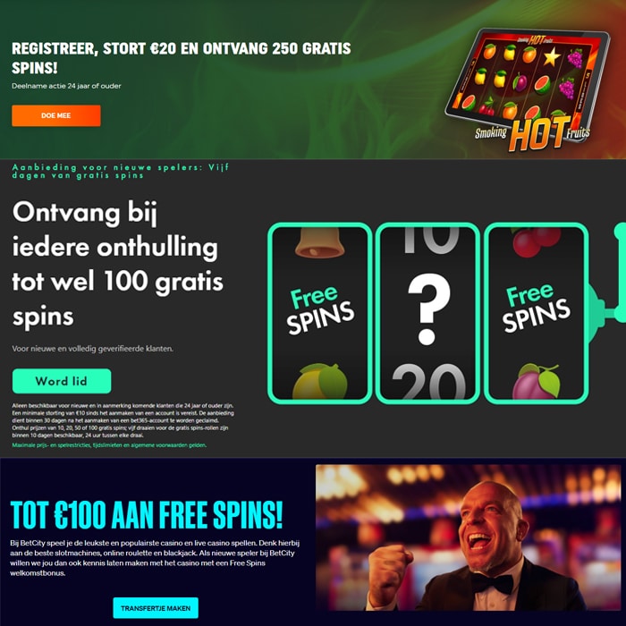 There are several Free Spins Bonuses available in the Netherlands