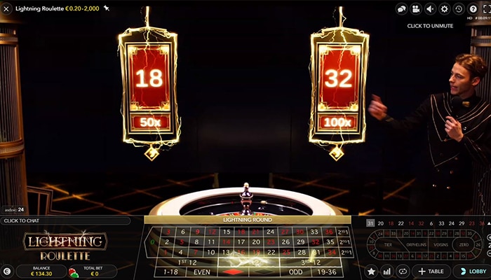 Lightning Roulette in een live online casino